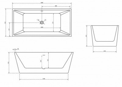 Акриловая ванна ABBER AB9224-1.6