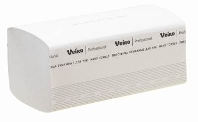 Полотенца для рук V-сложение Veiro Professional Comfort, 2 сл, 200 л, белые