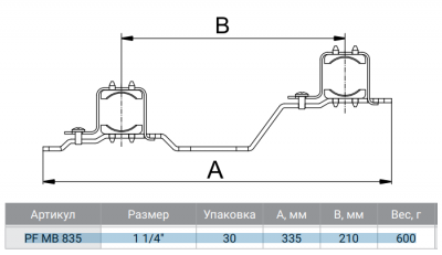 Кронштейн для коллектор.блока 1.1/4" ProFactor PF MB 835
