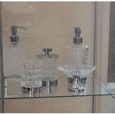 Стаканчик для ватных дисков в цвете Хром Boheme 10216