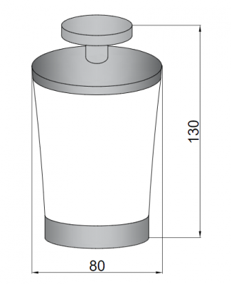 Стаканчик для ватных дисков в цвете Хром Boheme 10216