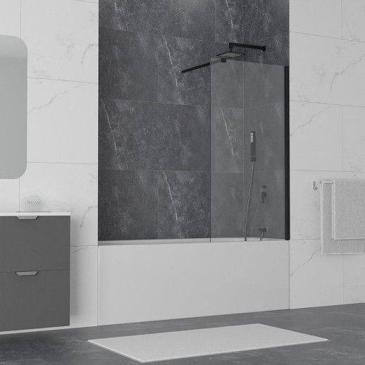 Шторка на ванну RGW Screens SC-051B 60х150 351105106-14 прозрачная профиль черный