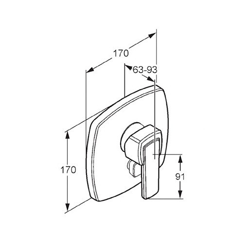 (СНЯТ!) Смеситель для ванны и душа KLUDI Q-BEO хром 505140575