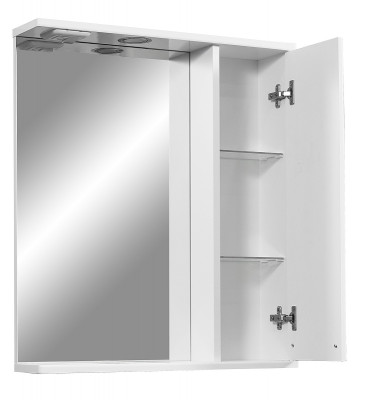 Зеркало со шкафом в ванную Stella Polar Ванда 60/С SP-00000199 с подсветкой белое