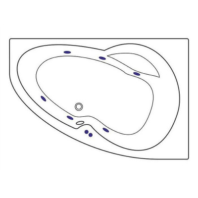 Ванна акриловая Excellent Newa 160x95 R WAEX.NEP16.SOFT.BR с гидромассажем угловая