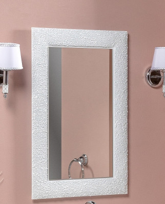 Зеркало в ванную Boheme 537 настенное 75 х 97 см серебро белое