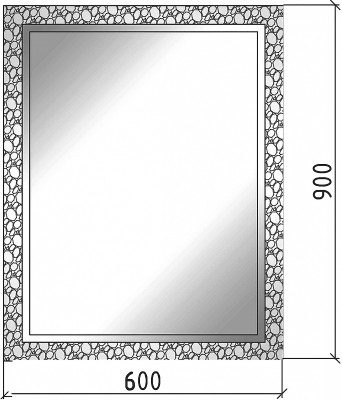 Зеркало в ванную Boheme 537 настенное 75 х 97 см серебро белое