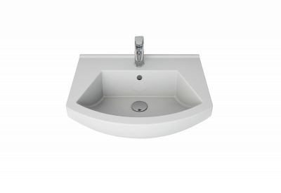 Мебельный умывальник Dreja ALFA 55 см, белая керамика