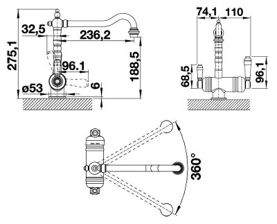 Кухонный смеситель Blanco Sora 524217 хром