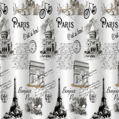 GFmark шторка для ванной ГОРОДА без колец, 180 см x180 см, полиэстэр