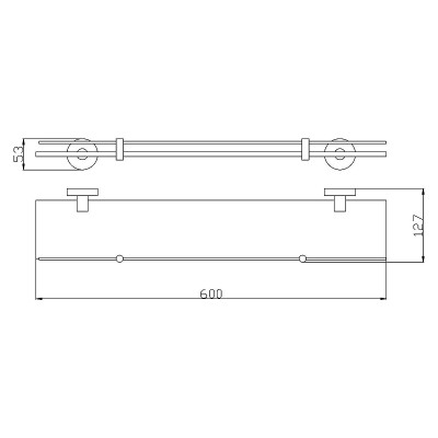 Стеклянная полка Rav Slezak Colorado COA0900/60Z золото