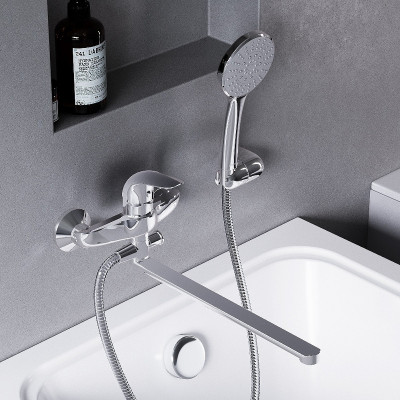 Смеситель для ванны Damixa Eclipse 319500001 универсальный хром с душевым гарнитуром