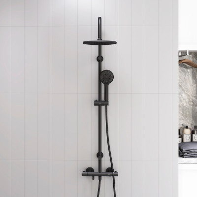 Душевая система Dorff Futura D0710522 с термостатом черный 3 режима