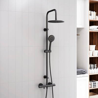 Душевая система Dorff Futura D0710522 с термостатом черный 3 режима