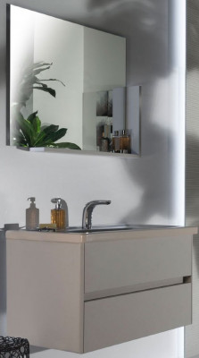 Armadi Art Moderno Toledo TLR66 комплект мебели для ванной с зеркалом с полкой, бархатистый кашемир, 65 см