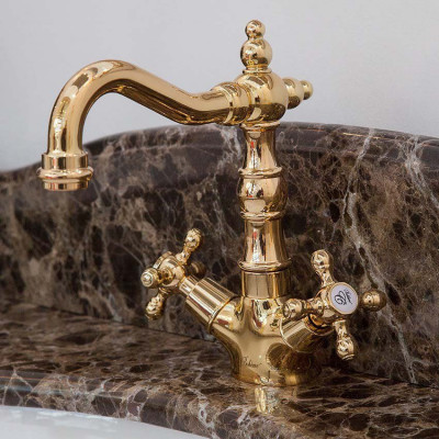 Boheme Tradizionale Oro 292 смеситель для раковины высокий, золото