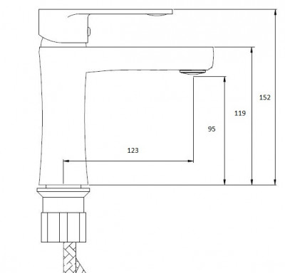 Смеситель для раковины Славен Коттедж Ф хром рычажный (СЛ-ОД-Ф10)