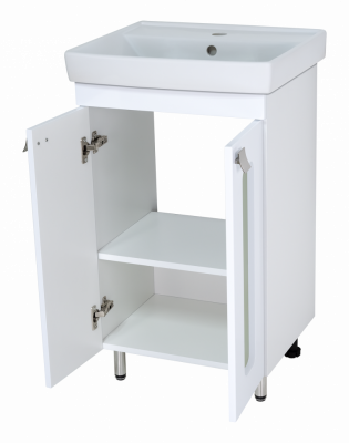 Тумба под раковину Misty Урал - 50 прямая со стеклом (Э-Ура-01050-021Н)