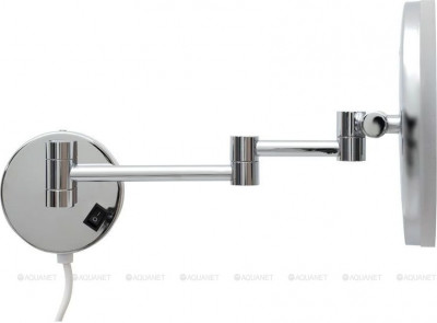 Косметическое зеркало Aquanet 1806D 20 см, LED-подсветка настенное хром (00204512)