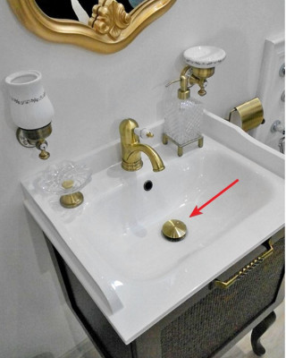 Boheme Medici 610/2 донный клапан для раковины с переливом, бронза