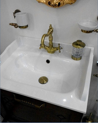 Boheme Medici 610/2 донный клапан для раковины с переливом, бронза