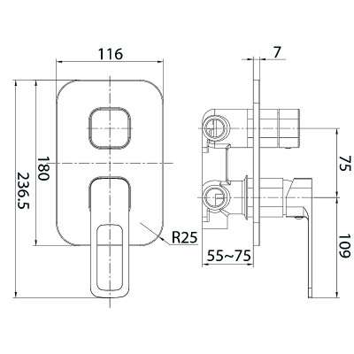 Смеситель для душа Iddis Slide SLISB00i68 хром
