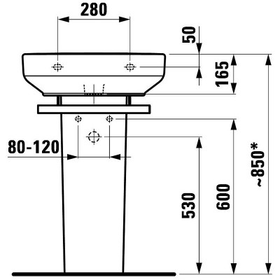 Пьедестал Laufen Form 8.1967.0.000.000.1 белый