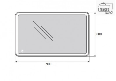 Зеркало BelBagno SPC-MAR-900-600-LED-TCH