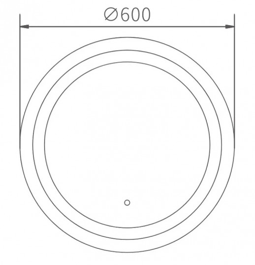 Зеркало Haiba 60 HB662 с подсветкой с сенсорным выключателем (стекло)