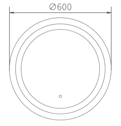 Зеркало Haiba 60 HB662 с подсветкой с сенсорным выключателем (стекло)