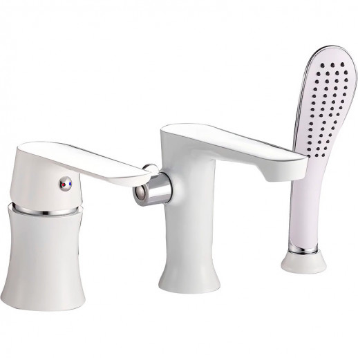 Смеситель на борт ванны Haiba HB80804 (латунь) белый