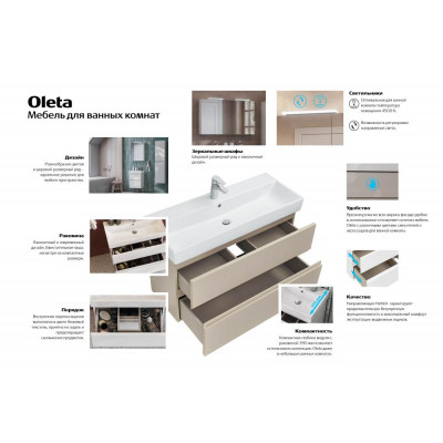 Тумба под раковину Roca Oleta 60 капучино A857639515