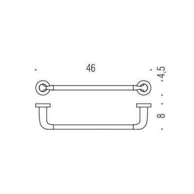 COLOMBO BASIC B2710 полотенцедержатель, хром