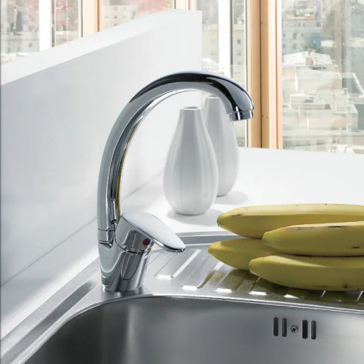 Смеситель для кухни Haiba HB4106 (латунь) хром