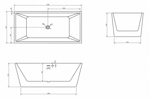 Акриловая ванна ABBER AB9224-1.7