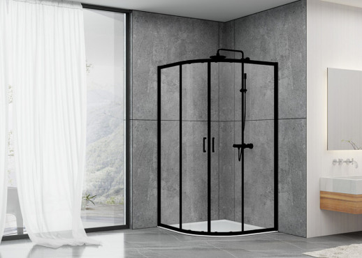 Душевой уголок ABBER Schwarzer Diamant AG01090B, 90х90 см