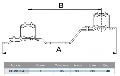 Кронштейн для коллектор.блока 1 " ProFactor PF MB 834