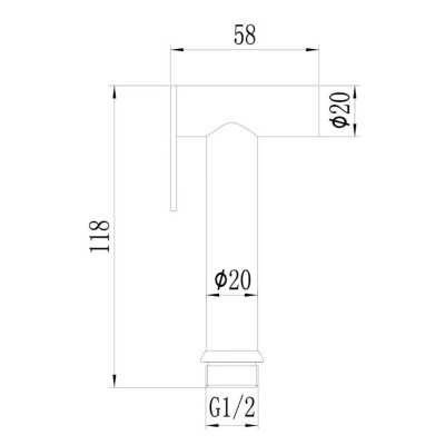 Лейка для гигиенического душа Savol S-PQ03C, матовое золото