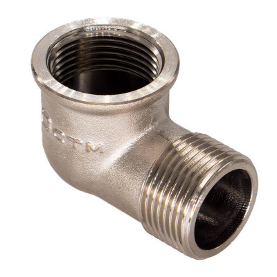 Латунный уголок 1/2" с одной резьбой внутрь и одной наружу (CTM CRLFM012)