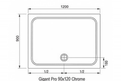 RAVAK Galaxy Pro XA03G701010 Поддон душевой Gigant Pro-120*90, белый, литой мрамор