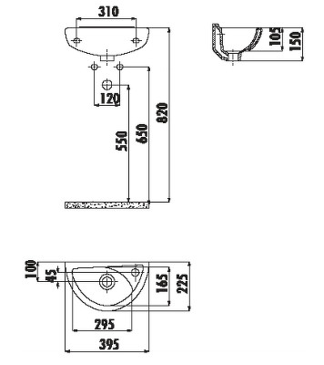 Раковина подвесная Creavit Trend 40 TP040-00CB00E-0000 белая