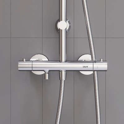 Душевая система Dorff Futura D0710500 с термостатом хром 3 режима