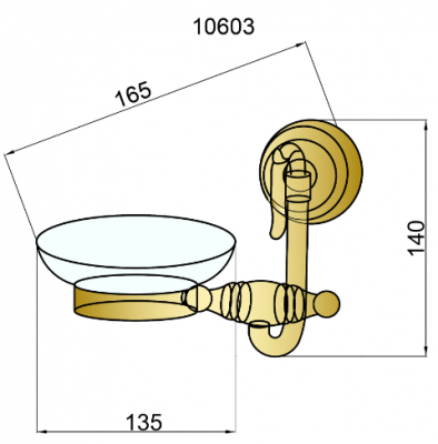 Boheme MEDICI 10603 мыльница настенная, бронза