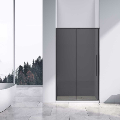 Душевая дверь Vincea Slim-N 110 VDS-4SN110CGB пр-ль черный стекло тонированное