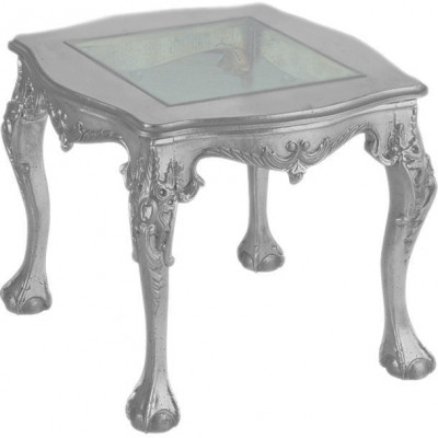 Столик для ванной Migliore Retro 53 21821 со стеклянной столешницей серебро
