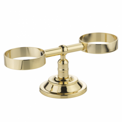 Мыльница и стакан в настольном держателе MIGLIORE Mirella 17325, керамика/золото