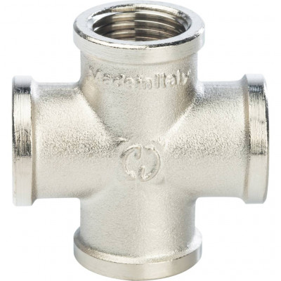 Крестовина STOUT латунь резьбовая ВВ никелированная 1/2 SFT-0031-000012