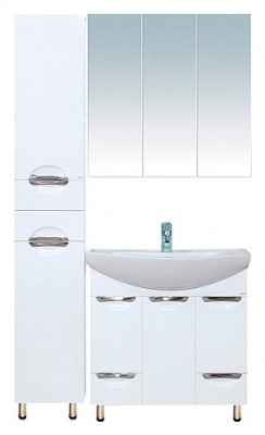 Шкаф пенал для ванной Misty Лаванда 35 R белый 35х190 (Э-Лав05035-011П)