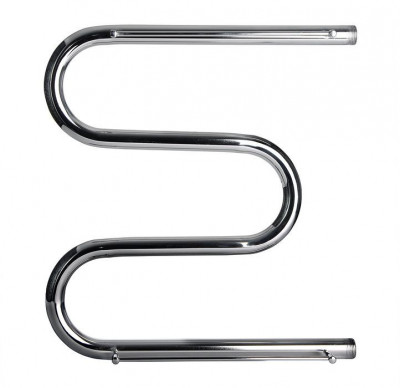 ТЕРА ПСВ-06-02 М-образный водяной полотенцесушитель с полкой 500х500, хром