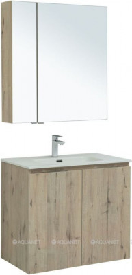 Комплект мебели для ванной Aquanet Алвита New 80 2 дверцы, дуб веллингтон белый (00274214)